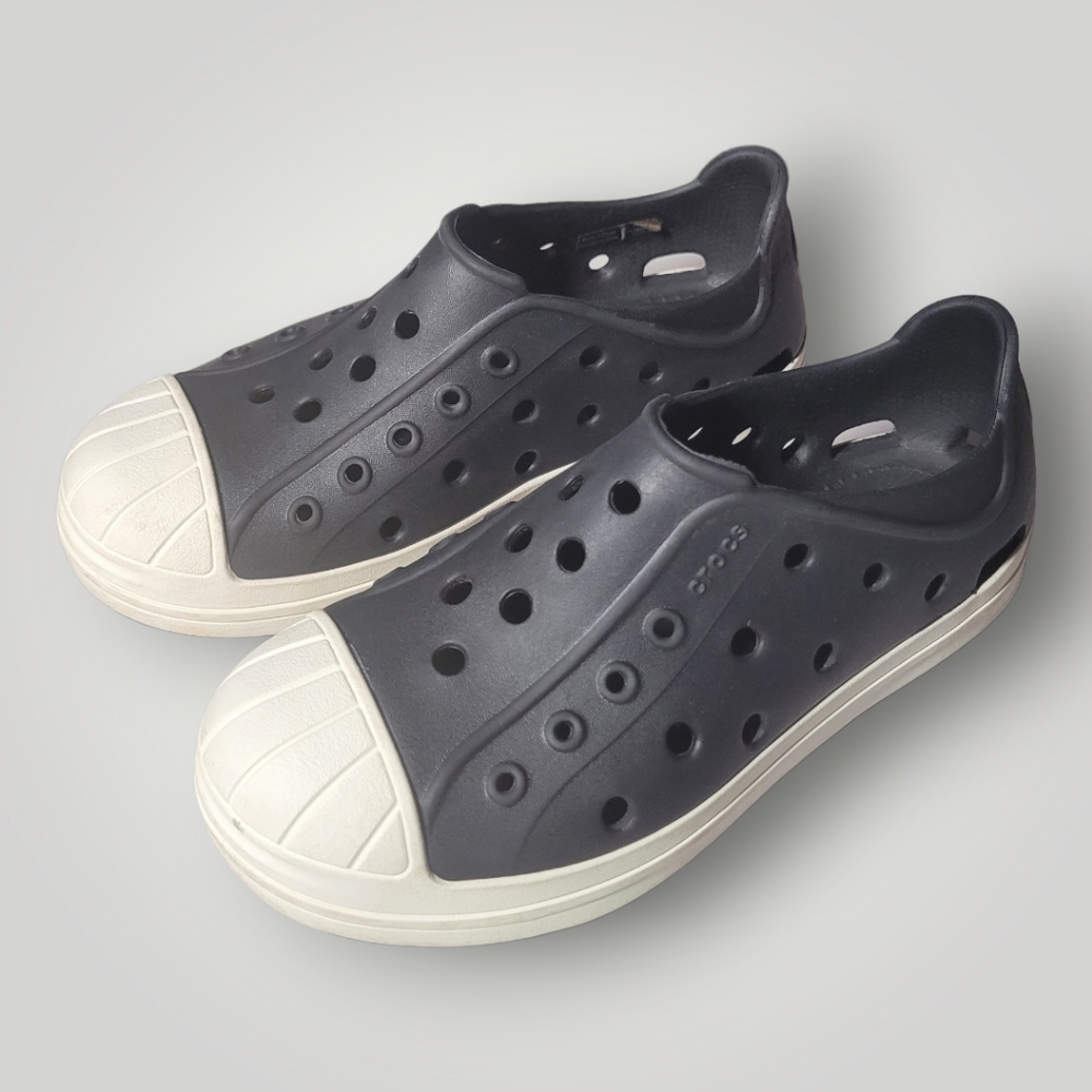 Crocs Kids Shoes Black Size J 1 Waterproof Sneakers Slip on